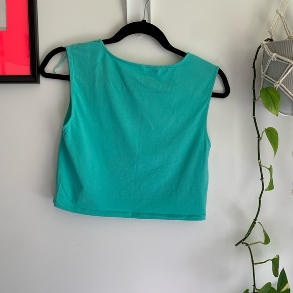 2 for $20 - 🏃‍♀️ RUN WITH ME - Turquoise Cropped Workout Top 🏋️‍♂️ - Picture 4 of 4